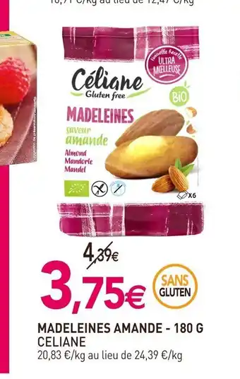 naturéO Madeleines amande 180g celiane offre