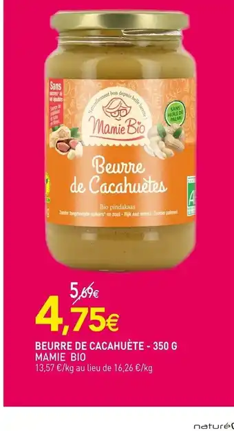naturéO Beurre de cacahuete mamie bio offre
