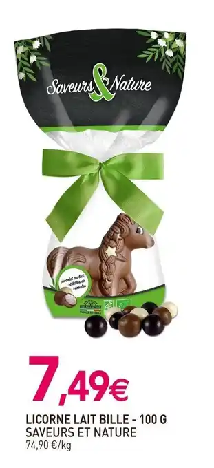 naturéO Licorne lait bille saveurs et nature offre