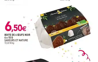 Boite de 6 oeufs noir saveurs et nature
