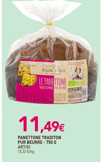 naturéO Panettone tradition pur beurre offre