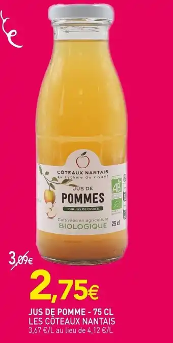 naturéO Jus de pomme 75cl offre