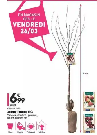 ALDI Arbre Fruitier Gardenline offre