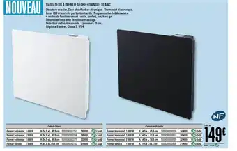 Brico Dépôt Radiateur à Inertie Sèche Isando Blanc offre