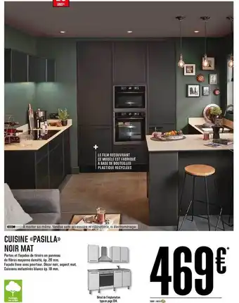 Brico Dépôt Cuisine Pasilla Noir Mat offre