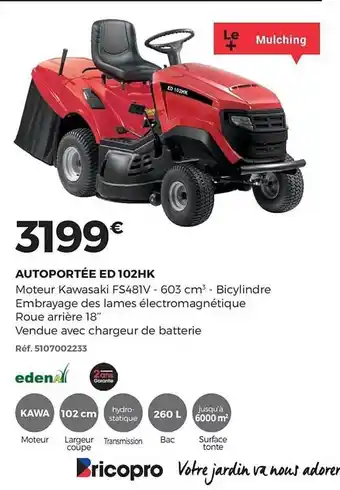 Autoportée Ed 102hk Edena