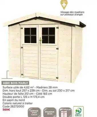 Bricomarché Abri Bois Marly offre