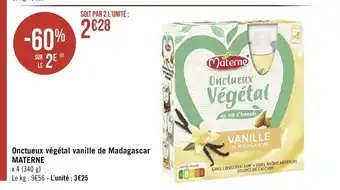 Onctueux vegetal vanille de madagascar materne