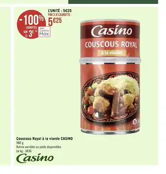 Géant Casino Couscous royal a la viande casino offre