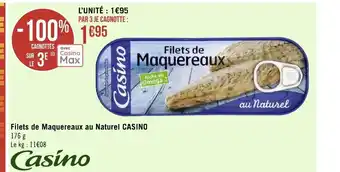 Filets de maquereaux au naturel casino