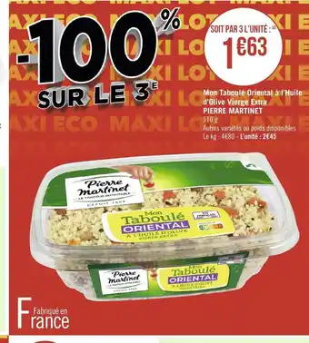 Mon taboule oriental a l'huile d'olive vierge extra pierre martinet