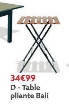 Gifi Table pliante bali offre