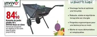 Gamm vert Brouette de jardin pliable 90 l invivo nous on seme offre