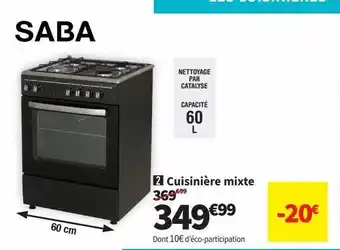 Conforama Cuisinière saba offre