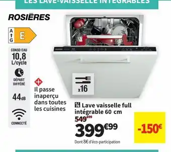 Conforama Lave-vaisselle rosières offre