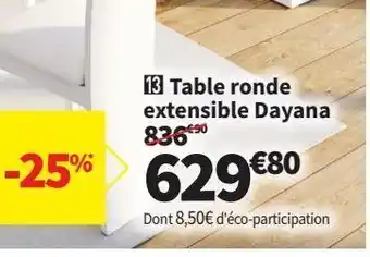 Conforama Table extensible offre