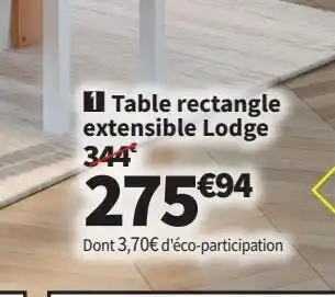 Conforama Table extensible offre
