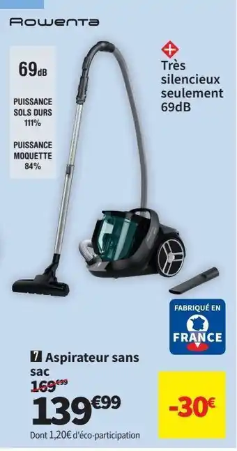 Conforama Aspirateur sans sac rowenta offre