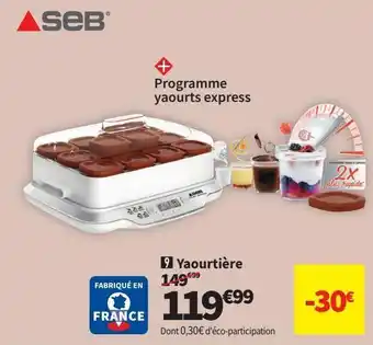 Conforama Yaourtière seb offre