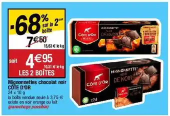 Migros Chocolat noir côte d'or offre