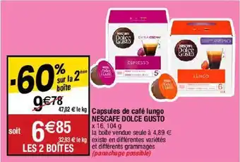 Migros Capsules de café nescafé offre