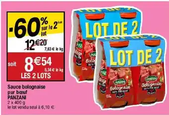 Migros Sauce bolognaise panzani offre