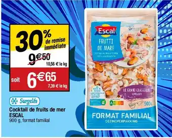 Cocktail de fruits de mer escal