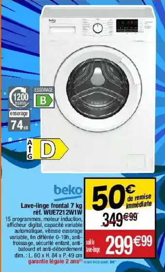 Migros Lave-linge beko offre