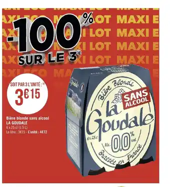 Géant Casino Biére Blonde Sans Alcool La Goudale offre