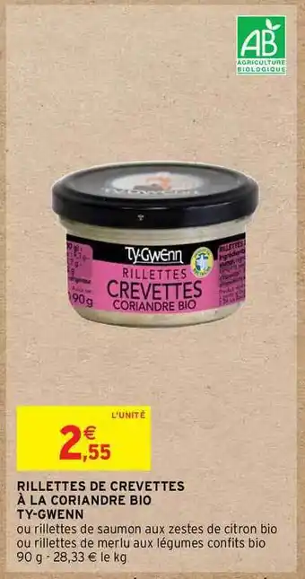 Rillettes De Crevettes à La Coriandre Bio Ty-gwenn