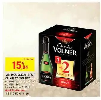 Intermarché Hyper Vin Mousseux Brut Charles Volner offre