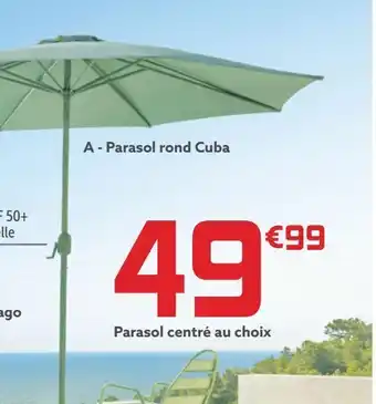 Gifi Parasol rond cuba offre
