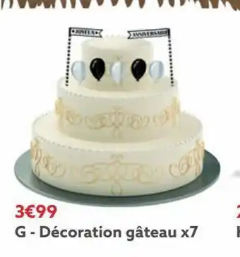 Décoration gateau x7