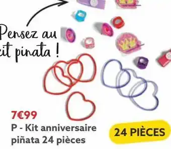 Kit anniversaire piñata 24 pieces