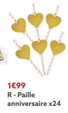 Paille anniversaire x24