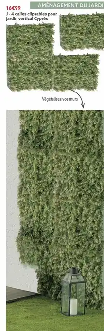 Gifi 4 dalles clipsables pour jardin vertical cypres offre
