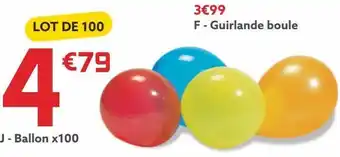 Gifi Ballon x100 offre