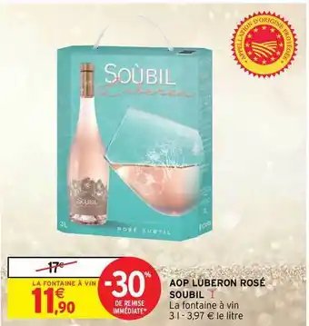 Intermarché Hyper Aop Luberon Rosé Soubil offre
