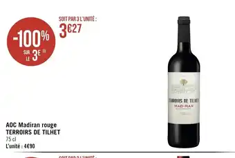 Géant Casino AOC Madiran Rouge Terroirs De Tilhet offre