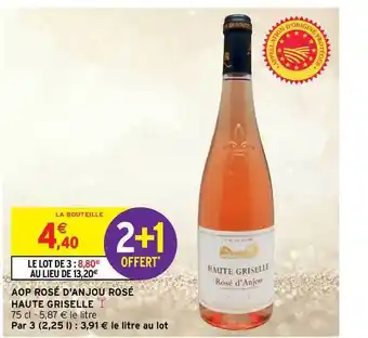 Intermarché Hyper Aop Rosé D'anjou Rosé Haute Griselle offre