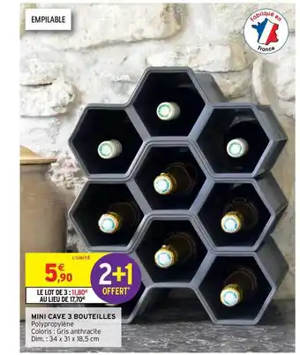 Mini Cave 3 Bouteilles