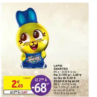 Intermarché Hyper Lapin Smarties offre