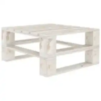 E.Leclerc Brico Vidaxl salon de jardin palette 5 pcs bois blanc offre