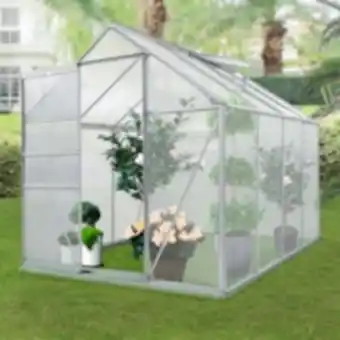 E.Leclerc Brico Serre de jardin oisterwijk à porte coulissante en polycarbonate 4,75 m² [en.casa] offre