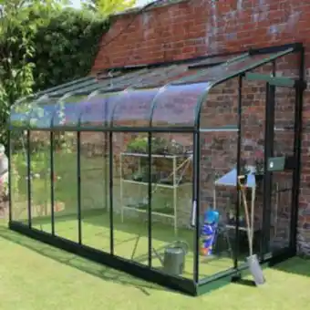 Gamm vert Serre adossée en verre trempé silverline vert 7.5 m² + embase - halls offre
