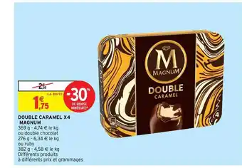 Intermarché Hyper Double Caramel X4 Magnum offre