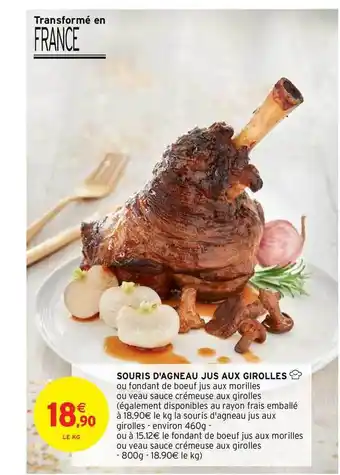 Intermarché Hyper Souris D'agneau Jus Aux Girolles offre