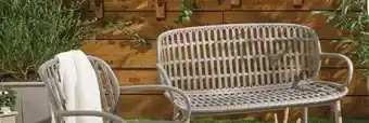 Set 4 personnes balcone effet rotin