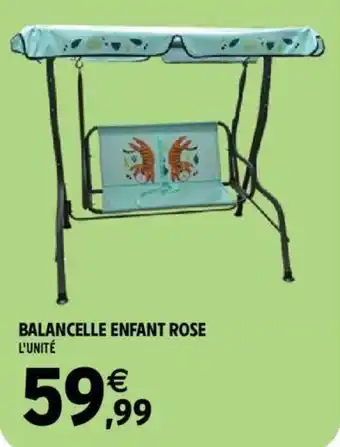Intermarché Balancelle enfant rose offre