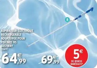 Aspirateur electrique rechargeable aquasurge pour piscines hs bestway
